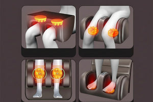 Masseur de corps électrique vibrant & chauffant – Coussin de massage vibrant épaules, cou, taille & genoux avec airbags