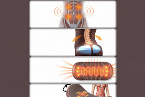 Masseur de corps électrique vibrant & chauffant – Coussin de massage vibrant épaules, cou, taille & genoux avec airbags