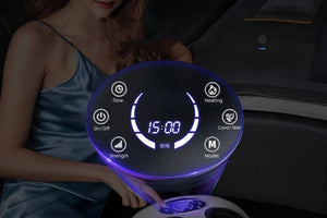 Masseur de pied électrique Shiatsu & Pétrissage – Masseur pieds complet Chauffant Airbag, Rouleau & Grattage, 5 Modes, Intensité 9 Niveaux, 34-47