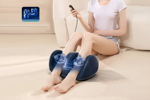 Masseur de pied électrique Shiatsu Extra Large & Compresse Chaude – Rouleau Jambes, Pétrissage Mollet, Relaxation Profonde, Soulagement Fatigue & Thermothérapie