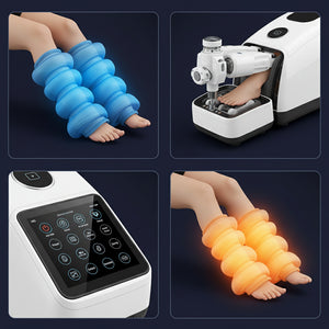 Masseur de pied électrique Shiatsu & Pétrissage – Circulation Chaleur, Compression Jambes & Mollets, Relaxation Profonde, Usage Homme Femme