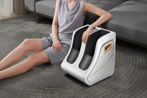 Masseur de pied électrique Shiatsu & Pétrissage – Circulation Chaleur, Compression Jambes & Mollets, Relaxation Profonde, Usage Homme Femme