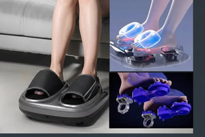 Masseur de pied électrique Shiatsu 3D & Chauffant – Pétrissage Mollets, Massage Relaxant, Idéal Maman, Papa & Cadeau Noël Fête des Mères