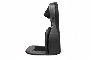 Masseur de dos avec chaleur & pétrissage – Coussin de siège Shiatsu portable Beige/Noir Électrique, 3 modes de Vibration & 3 Intensités, 48W