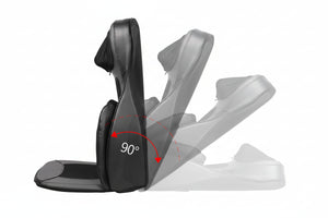 Masseur de dos avec chaleur & pétrissage – Coussin de siège Shiatsu portable Beige/Noir Électrique, 3 modes de Vibration & 3 Intensités, 48W