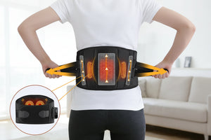 Ceinture massage dos chauffante vibrant – Support lombaire thermique sans fil, abdomen et taille, 3 niveaux de chaleur & vibrations