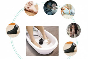 Bain de pied masseur Ion Détox & Vibrations – Baignoire Spa Pieds, Seau Trempage Sauna, Massage Acupression & Relaxation