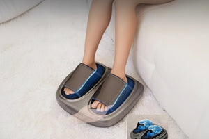 Masseur de pied électrique Shiatsu 3D & Chauffant – Pétrissage Mollets, Massage Relaxant, Idéal Maman, Papa & Cadeau Noël Fête des Mères