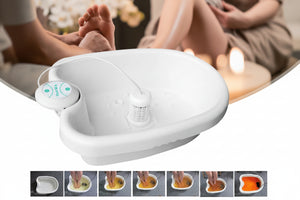 Bain de pied masseur Ion Détox & Vibrations – Baignoire Spa Pieds, Seau Trempage Sauna, Massage Acupression & Relaxation