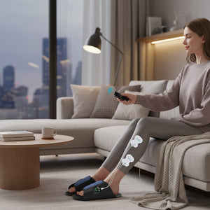 Masseur de pied électrique Stimulation musculaire & Relaxation – Coussin EMS Circulation sanguine Machine de massage des pieds Spa Pieds sans piles outil de massage