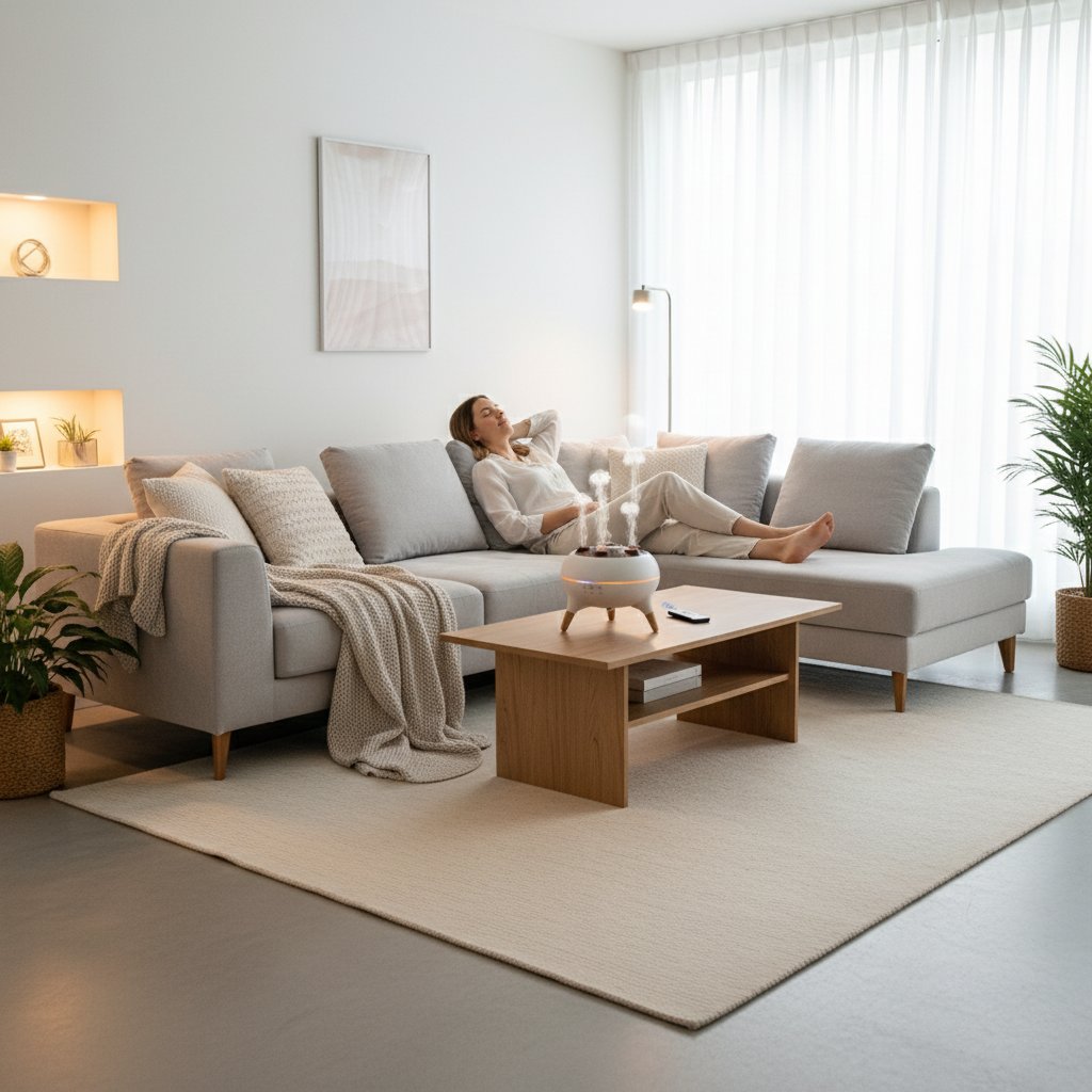 Humidificateur d'air Méduse 250ml Télécommande & USB – Diffuseur Huile Essentielle Chambre 7 Veilleuses Colorées, Ultrasonique & Aromathérapie, Silencieux