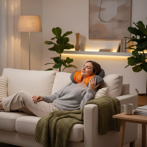 Coussin masseur cervical, Chauffant & Vibrant – Oreiller Cervical Électrique, Compresse Chaude, Massage Nuque & Épaules, Relaxation Traction Dos