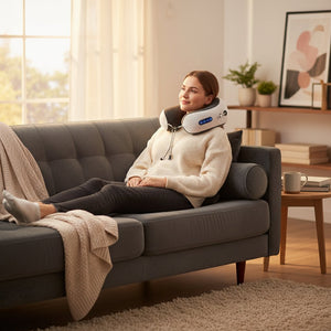 Appareil massage cou et cervicales, Vibration 3D & Pétrissage Shiatsu – Oreiller Nuque Électrique, Soulagement Douleur Cervicale & Fatigue, Masseurs Dos Épaules