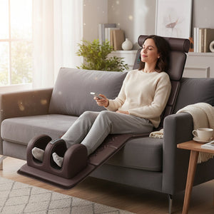 Masseur de corps électrique vibrant & chauffant – Coussin de massage vibrant épaules, cou, taille & genoux avec airbags