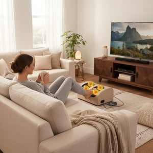 Masseur de pied électrique, compression chaude & rouleau de pétrissage profond – Machine de massage corporel, relaxant mollets, soulagement pression pieds & chevilles