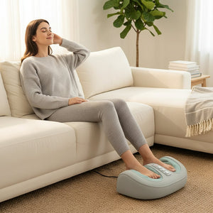 Masseur de pied électrique Shiatsu & Chauffant – Masseur corporel Pétrissage profond, Thérapie thermique, 3 Modes de rouleau & Circulation sanguine