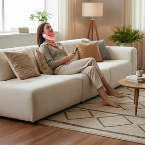 Masseur visage électrique EMS & Lumière Rouge – Appareil Lifting Raffermissant, Soin Anti-âge, Massage Chauffant & Microcourant 4 Pôles