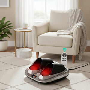 Masseur de pied électrique Shiatsu 3D & Chauffant – Pétrissage Mollets, Massage Relaxant, Idéal Maman, Papa & Cadeau Noël Fête des Mères