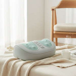 Masseur de pied électrique Shiatsu & Chauffant – Masseur corporel Pétrissage profond, Thérapie thermique, 3 Modes de rouleau & Circulation sanguine