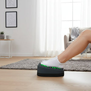 Masseur de pied électrique Repose Pied & Ottoman – Tabouret Bureau, Soulagement Fasciite Plantaire, Coussinets Silicone Souple & Stimulation Circulation Sanguine