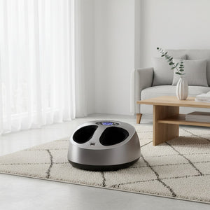 Masseur de pied électrique Shiatsu & Pétrissage – Masseur pieds complet Chauffant Airbag, Rouleau & Grattage, 5 Modes, Intensité 9 Niveaux, 34-47