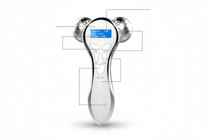 Masseur visage électrique EMS & Microcourant – Appareil Lifting V Anti-Rides, Vibration, Outil de Soin Beauté Cou, Yeux & Corps, Raffermissement Peau