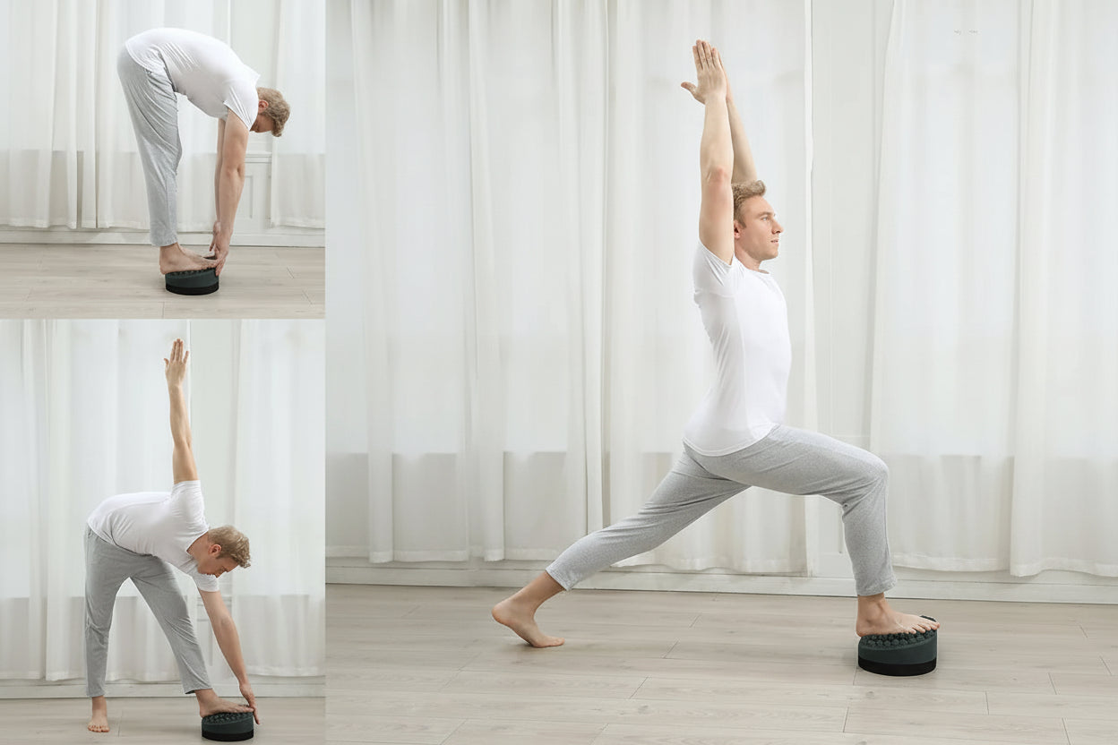 Masseur de pied électrique Repose Pied & Ottoman – Tabouret Bureau, Soulagement Fasciite Plantaire, Coussinets Silicone Souple & Stimulation Circulation Sanguine