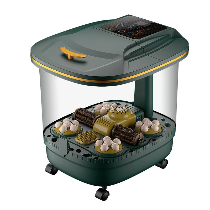 Bain de pied masseur électrique chauffant & automatique – Spa de pieds thermostatique, Fumigation domestique, Bassin de massage à température constante M0180