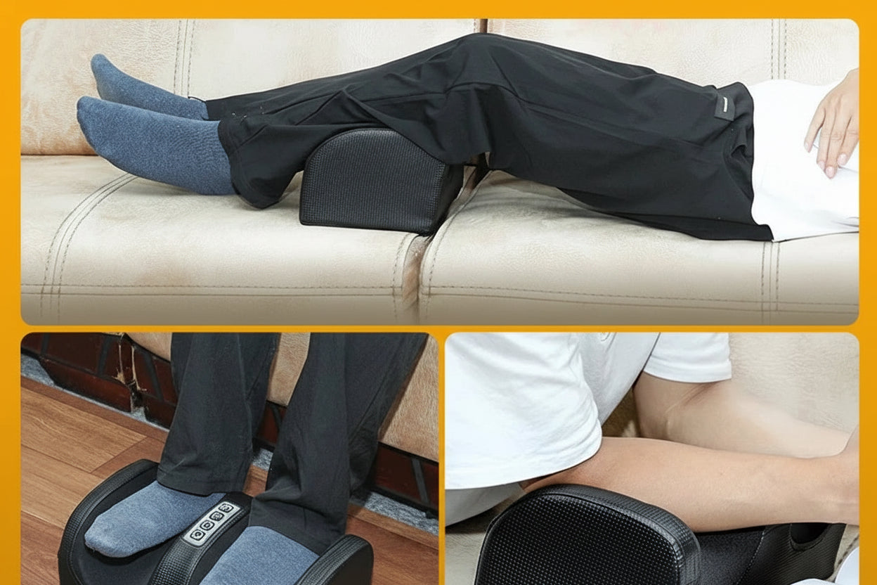 Masseur de pied électrique, compression chaude & rouleau de pétrissage profond – Machine de massage corporel, relaxant mollets, soulagement pression pieds & chevilles