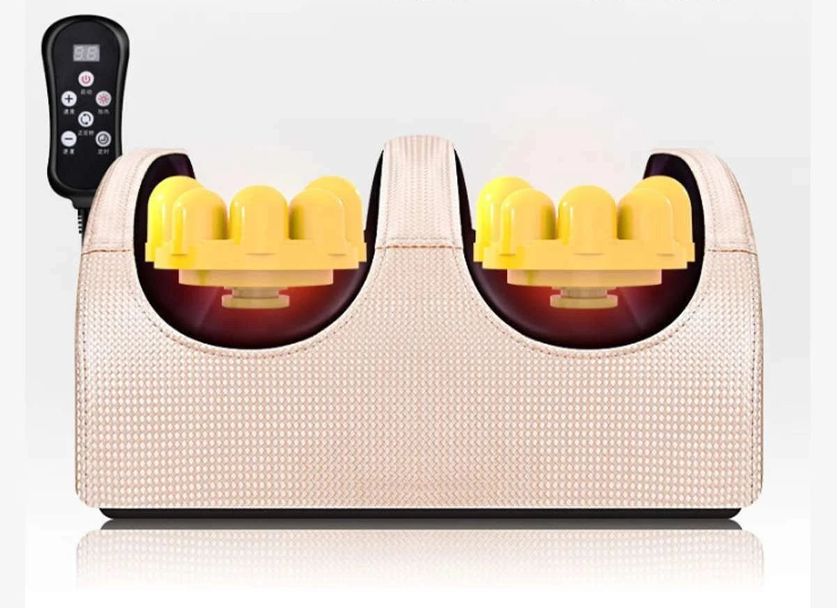 Masseur de pied électrique, compression chaude & rouleau de pétrissage profond – Machine de massage corporel, relaxant mollets, soulagement pression pieds & chevilles