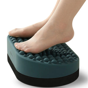 Masseur de pied électrique Repose Pied & Ottoman – Tabouret Bureau, Soulagement Fasciite Plantaire, Coussinets Silicone Souple & Stimulation Circulation Sanguine