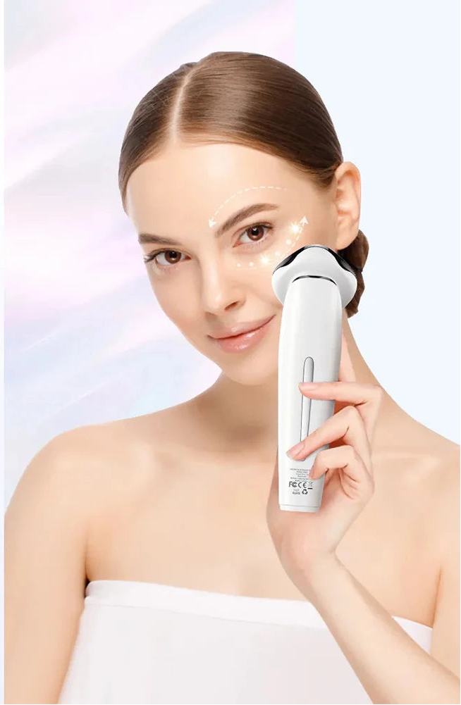 Masseur visage électrique EMS & LED – Nettoyage Profond Photon, Lifting Anti-rides, Vibration Chauffante & Rajeunissement de la peau