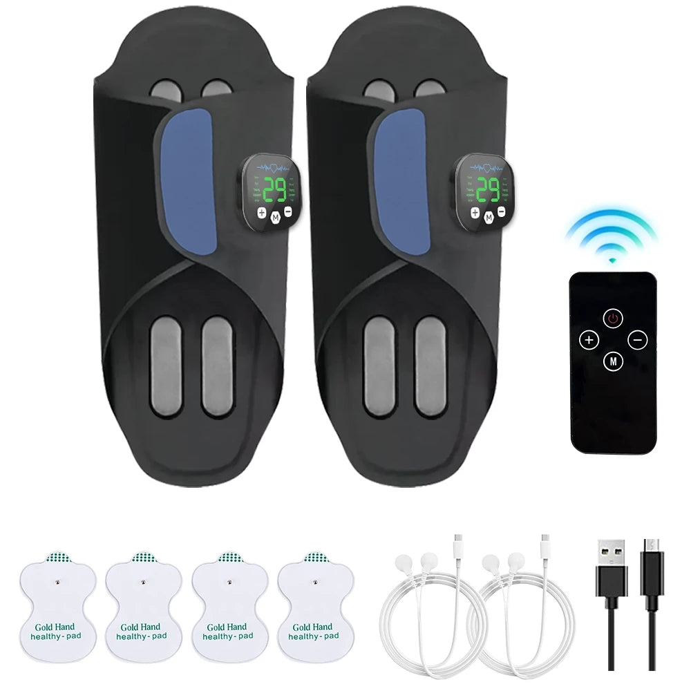 Masseur de pied électrique Stimulation musculaire & Relaxation – Coussin EMS Circulation sanguine Machine de massage des pieds Spa Pieds sans piles outil de massage