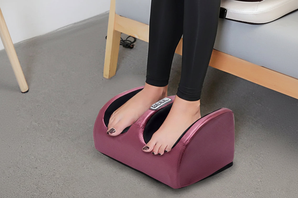 Masseur de pied électrique – Thérapie Chauffante & Compression Chaude – Rouleau de Pétrissage Shiatsu Relaxation musculaire, Soulagement de la douleur et Machine de Spa des pieds