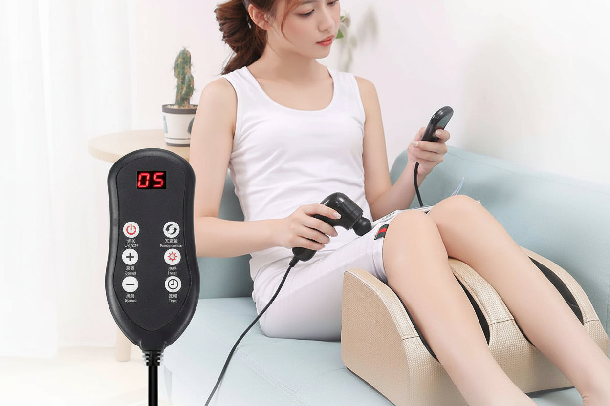 Masseur de pied électrique – Thérapie Chauffante & Compression Chaude – Rouleau de Pétrissage Shiatsu Relaxation musculaire, Soulagement de la douleur et Machine de Spa des pieds