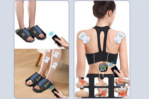 Masseur de pied électrique Stimulation musculaire & Relaxation – Coussin EMS Circulation sanguine Machine de massage des pieds Spa Pieds sans piles outil de massage