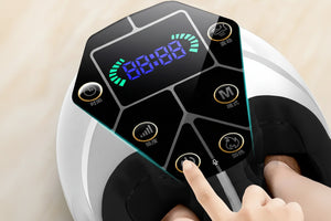 Masseur de pied électrique vibrant & pétrissant – Appareil de massage acupression, rouleaux shiatsu, relaxant pour jambes & pieds – Soulagement douleur