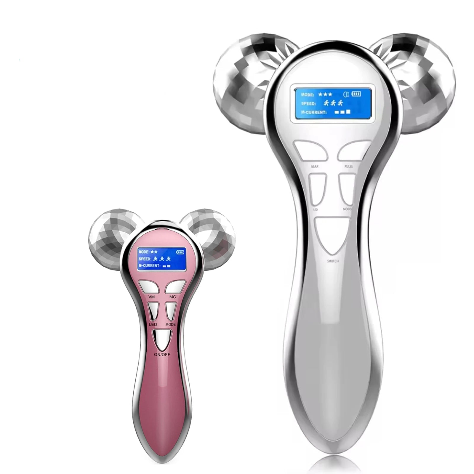 Masseur visage électrique EMS & Microcourant – Appareil Lifting V Anti-Rides, Vibration, Outil de Soin Beauté Cou, Yeux & Corps, Raffermissement Peau