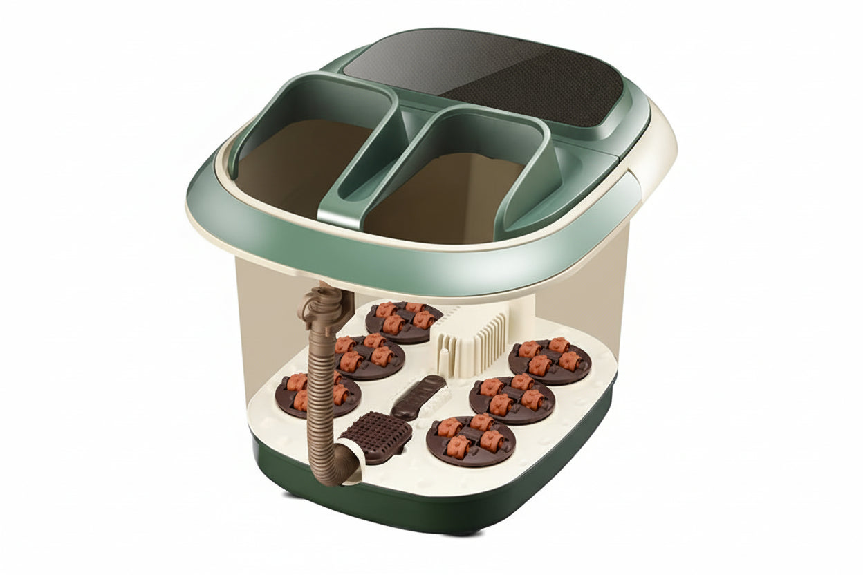 Bain de pied masseur électrique chauffant & automatique – Spa de pieds thermostatique, Fumigation domestique, Bassin de massage à température constante M0180