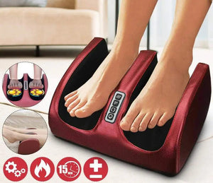 Masseur de pied électrique – Thérapie Chauffante & Compression Chaude – Rouleau de Pétrissage Shiatsu Relaxation musculaire, Soulagement de la douleur et Machine de Spa des pieds