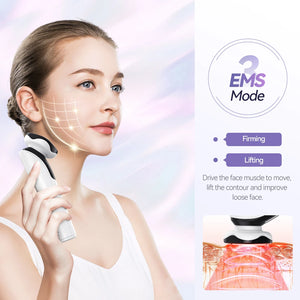 Masseur visage électrique EMS & LED – Nettoyage Profond Photon, Lifting Anti-rides, Vibration Chauffante & Rajeunissement de la peau