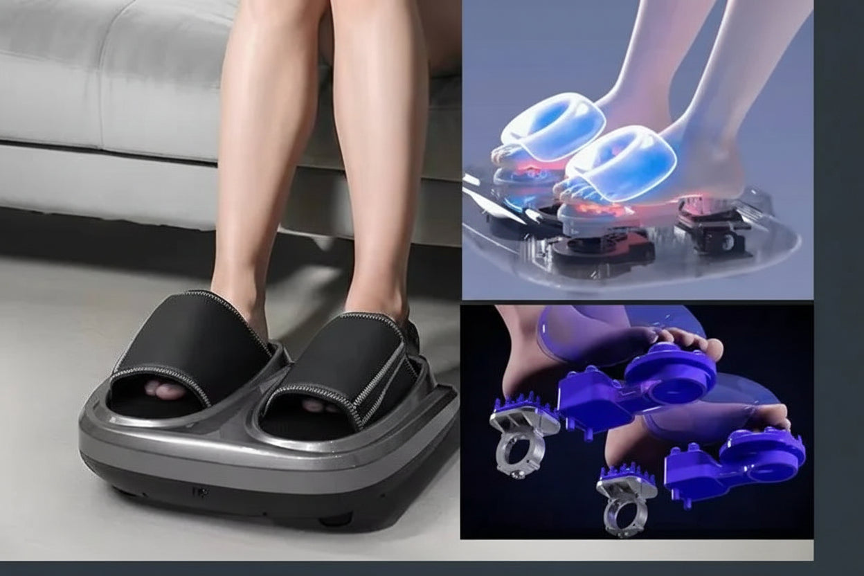 Masseur de pied électrique Shiatsu 3D & Chauffant – Pétrissage Mollets, Massage Relaxant, Idéal Maman, Papa & Cadeau Noël Fête des Mères