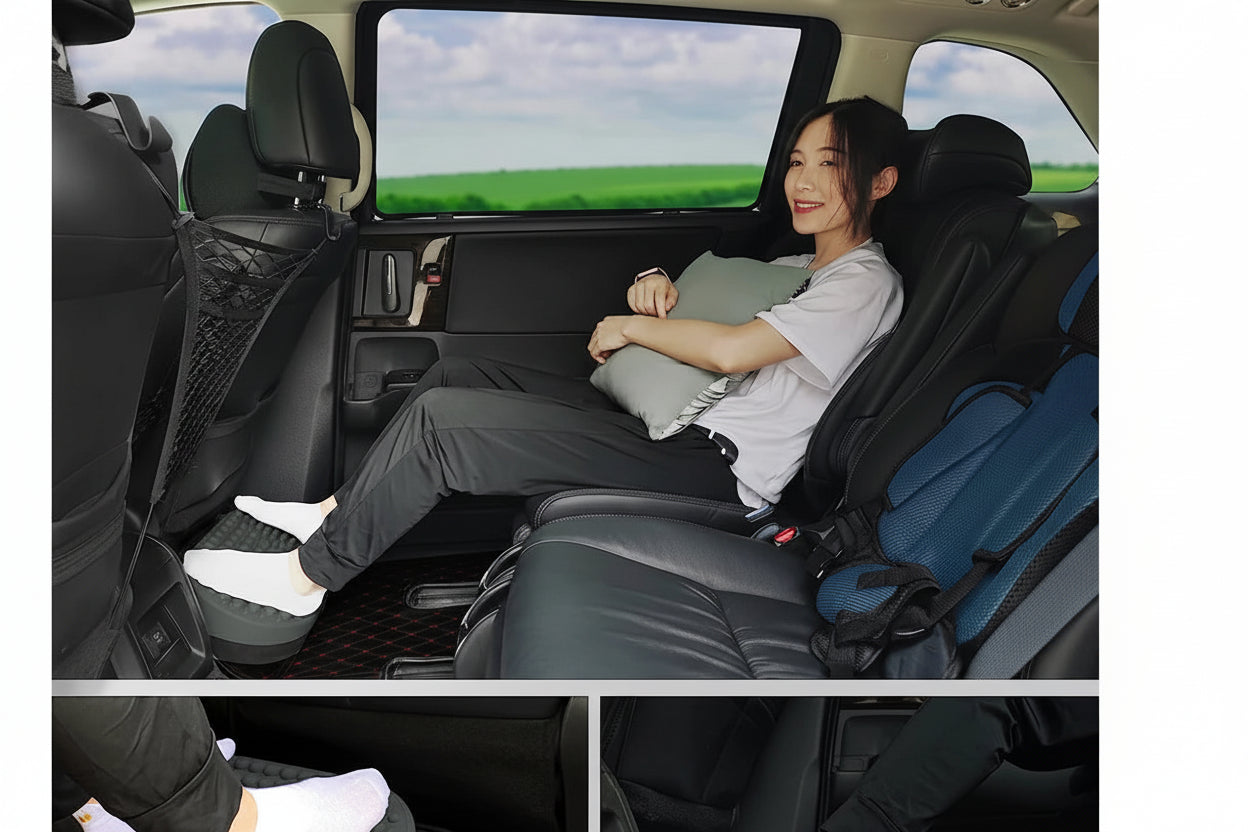 Masseur de pied électrique Repose Pied & Ottoman – Tabouret Bureau, Soulagement Fasciite Plantaire, Coussinets Silicone Souple & Stimulation Circulation Sanguine