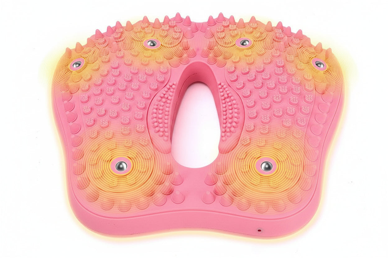 Masseur de pied électrique antidérapant & acupression – Tapis réflexologie magnétique, rouleau gonflable & relaxation bien-être