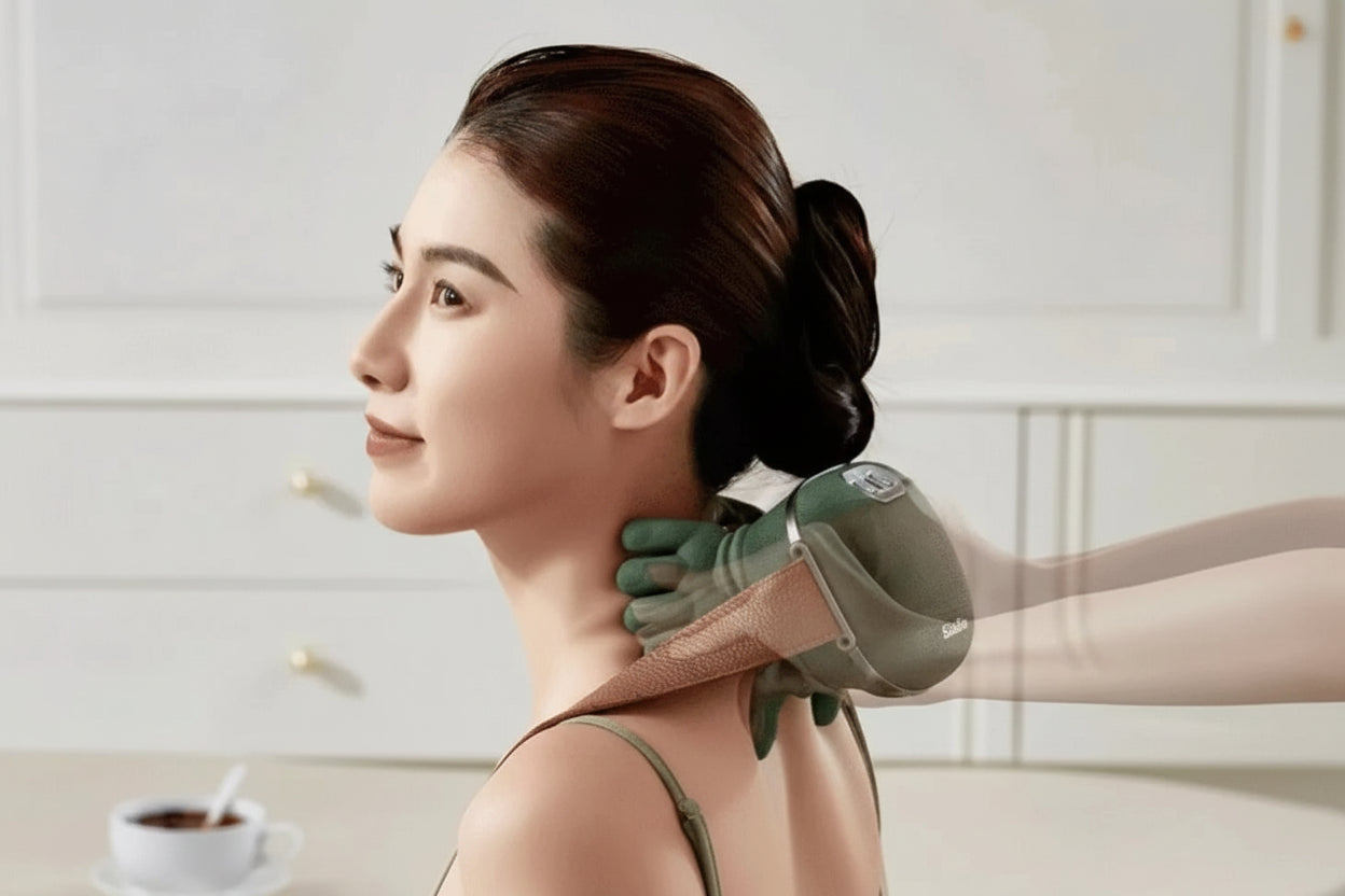 Masseur de cou électrique & dorsal – Massage profond 4D, soulagement douleurs & tensions musculaires, rechargeable, Type-C, autonomie 3H