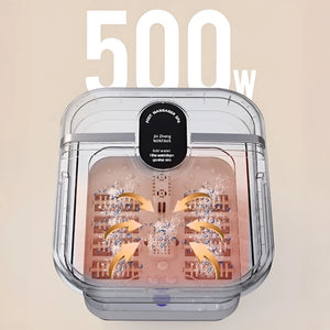 Bain de pied masseur électrique Portable & Pliable – Bain de pieds Chauffant Température Constante, Massage Vibrant & Bulles