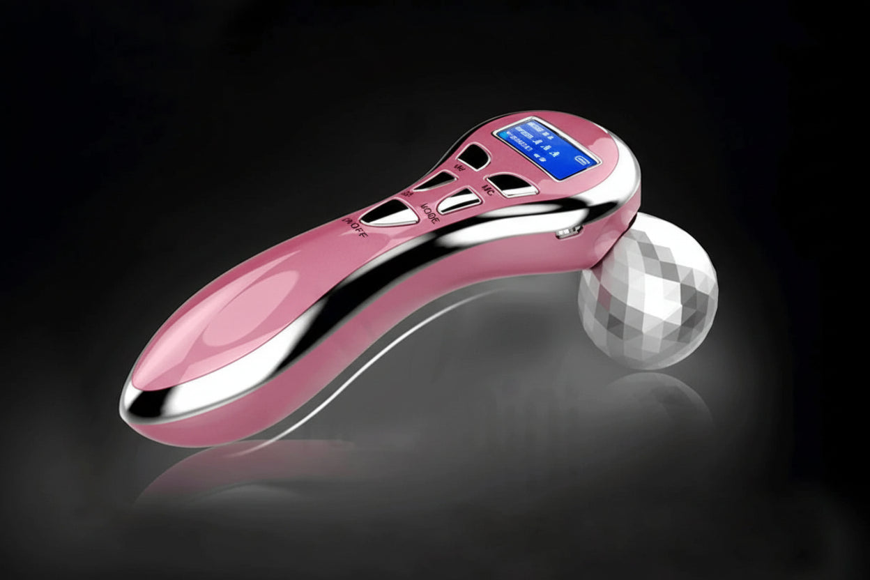 Masseur visage électrique EMS & Microcourant – Appareil Lifting V Anti-Rides, Vibration, Outil de Soin Beauté Cou, Yeux & Corps, Raffermissement Peau