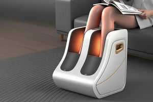 Masseur de pied électrique Shiatsu & Pétrissage – Circulation Chaleur, Compression Jambes & Mollets, Relaxation Profonde, Usage Homme Femme