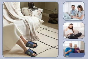 Masseur de pied électrique Stimulation musculaire & Relaxation – Coussin EMS Circulation sanguine Machine de massage des pieds Spa Pieds sans piles outil de massage