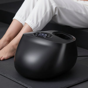 Masseur de pied électrique Shiatsu & Pétrissage – Masseur pieds complet Chauffant Airbag, Rouleau & Grattage, 5 Modes, Intensité 9 Niveaux, 34-47